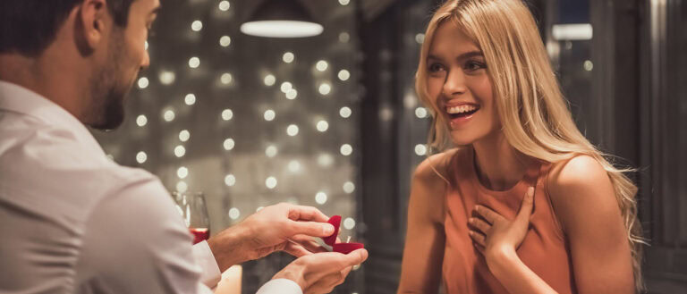 Incredible moment of proposal showcasing lab-grown diamonds, highlighting meaningful stories behind ethical engagement rings.